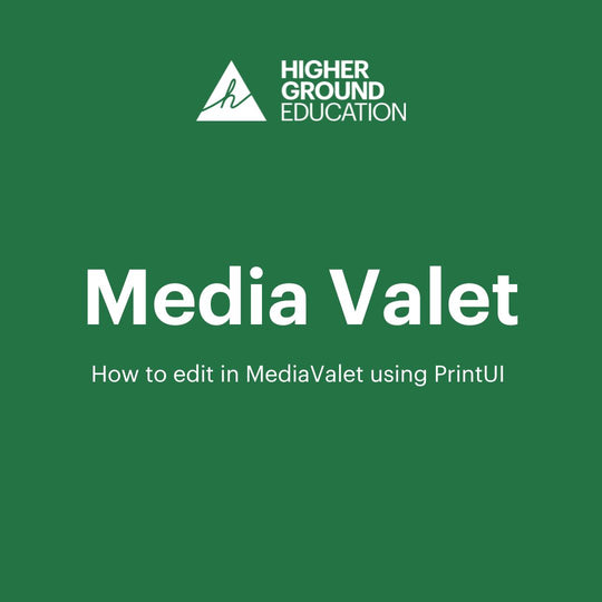 Instruction guide on how to edit in Media Valet