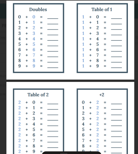 Math Booklets