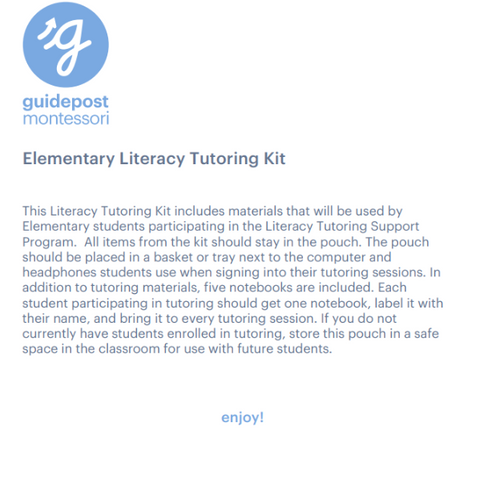 Guidepost Literacy Kit