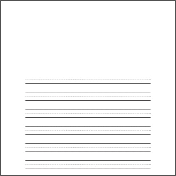 Prepared Montessorian - Elementary half page writing paper pack of 100