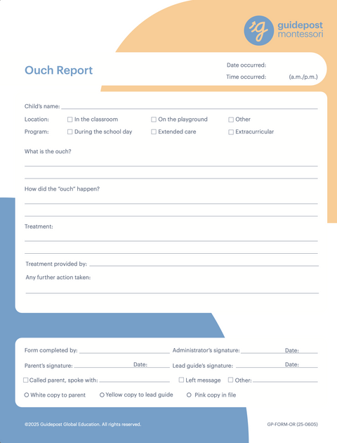 Guidepost Print - Ouch Report - (25/pack) (Colored Version)