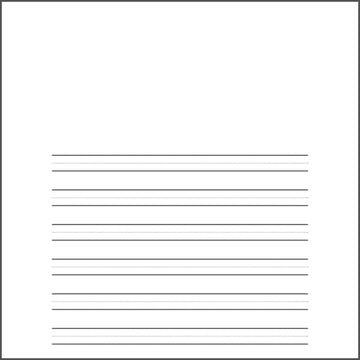 Prepared Montessorian - Elementary half page writing paper pack of 100