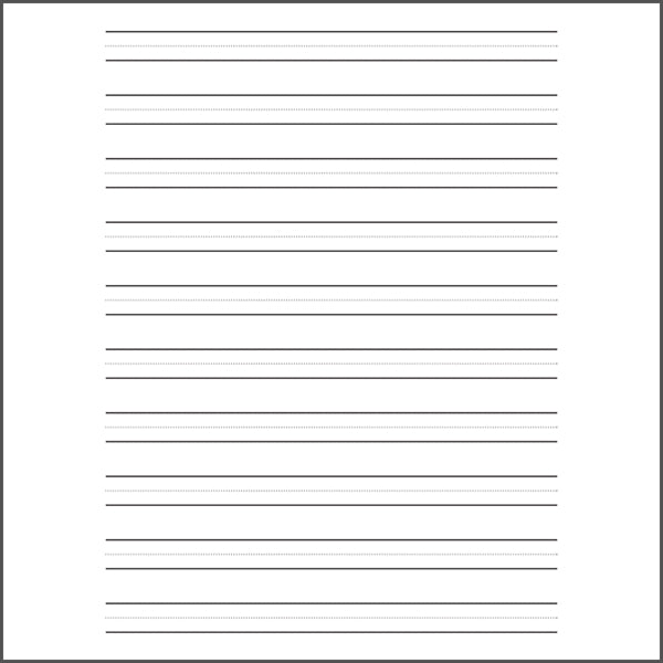 Prepared Montessorian - Elementary full page writing paper pack of 100