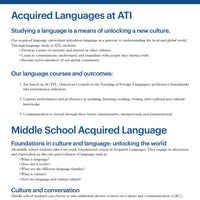ATI Print - Tour Insert - Acquired Languages (50/pack)