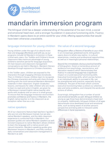 Guidepost Print - Mandarin Immersion Insert (50/pack)