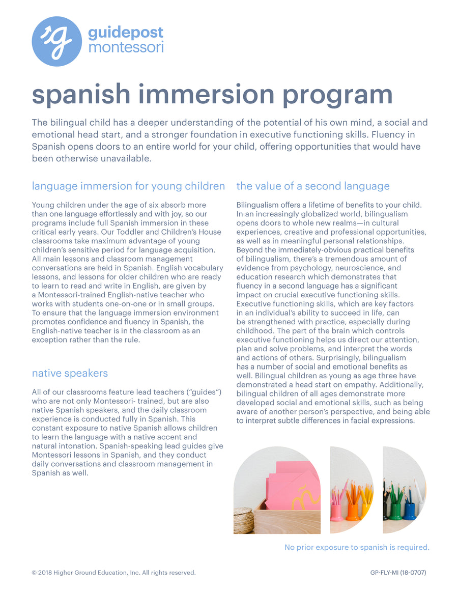 Guidepost Print - Immersion Spanish (50/pack)