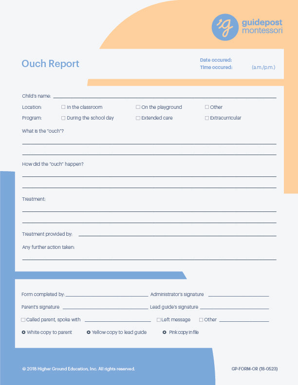 Guidepost Print - Ouch Report - (50/pack) (Colored Version)