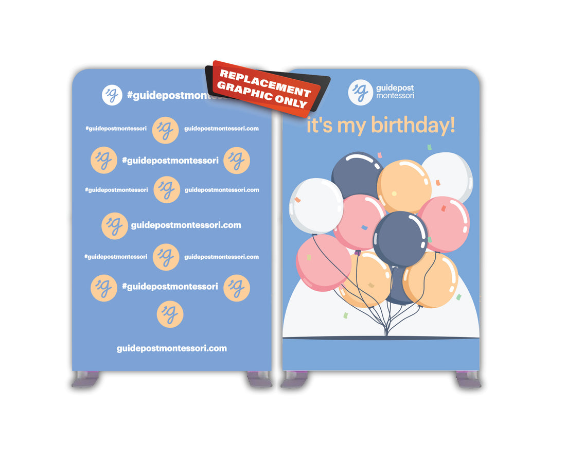 Guidepost Photo Backdrop + It's My Birthday (Replacement Only)