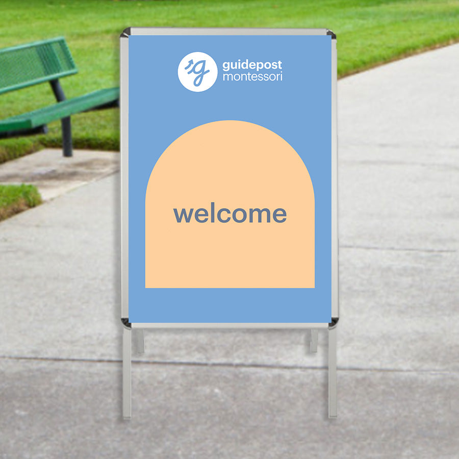 Guidepost Sidewalk Sign - Welcome Sign - REPLACEMENT ONLY – Montessori ...
