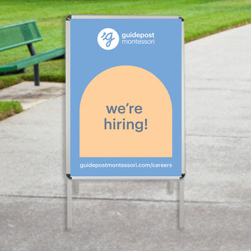 Guidepost Sidewalk Sign - We're Hiring - REPLACEMENT ONLY