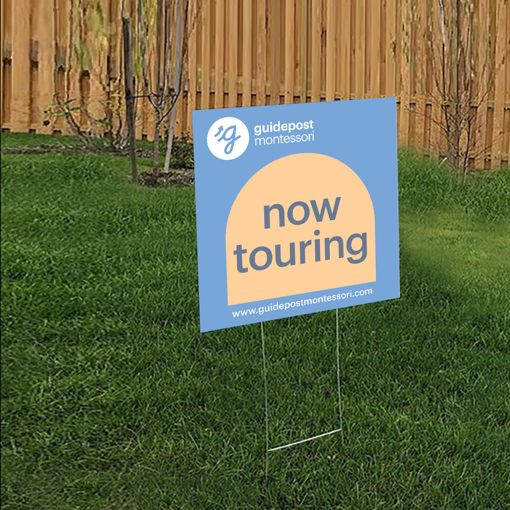 Guidepost Yard Sign - Now Touring