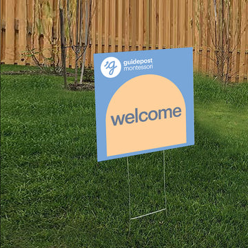 Guidepost Yard Sign - Welcome