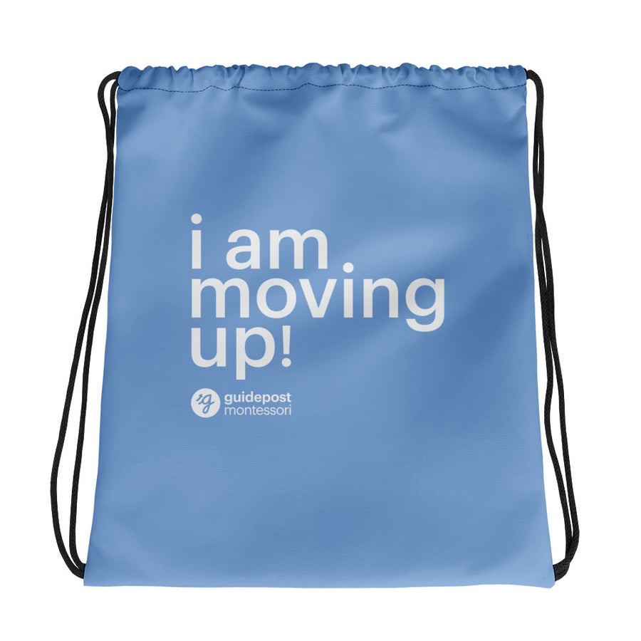 I am Moving Up! Drawstring bag