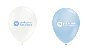 Guidepost Promo - Branded Balloons (50/pack half white half blue)